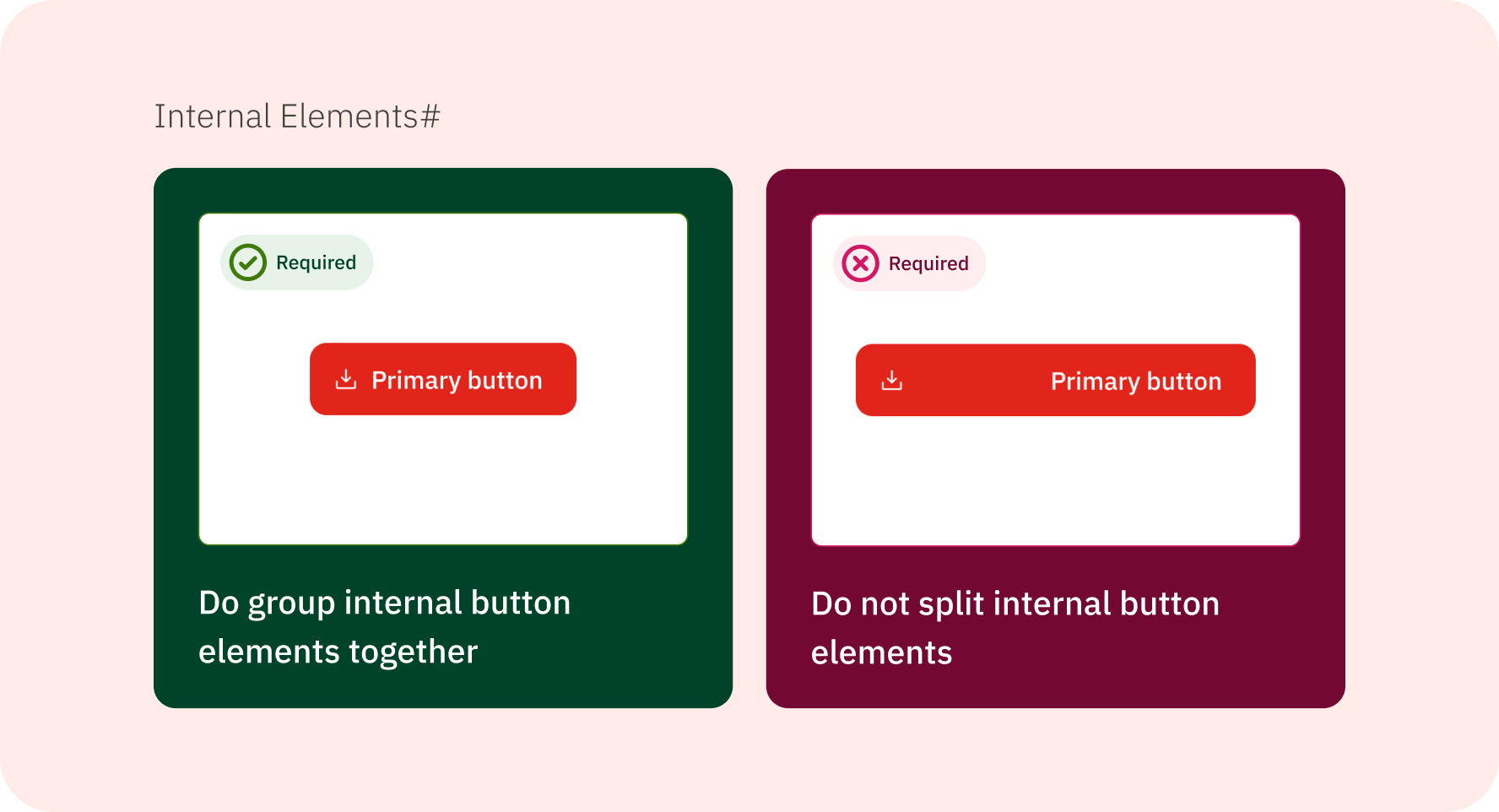 Redesigned portal usage tab — structured sections with clear hierarchy, visual component examples, and scannable layout