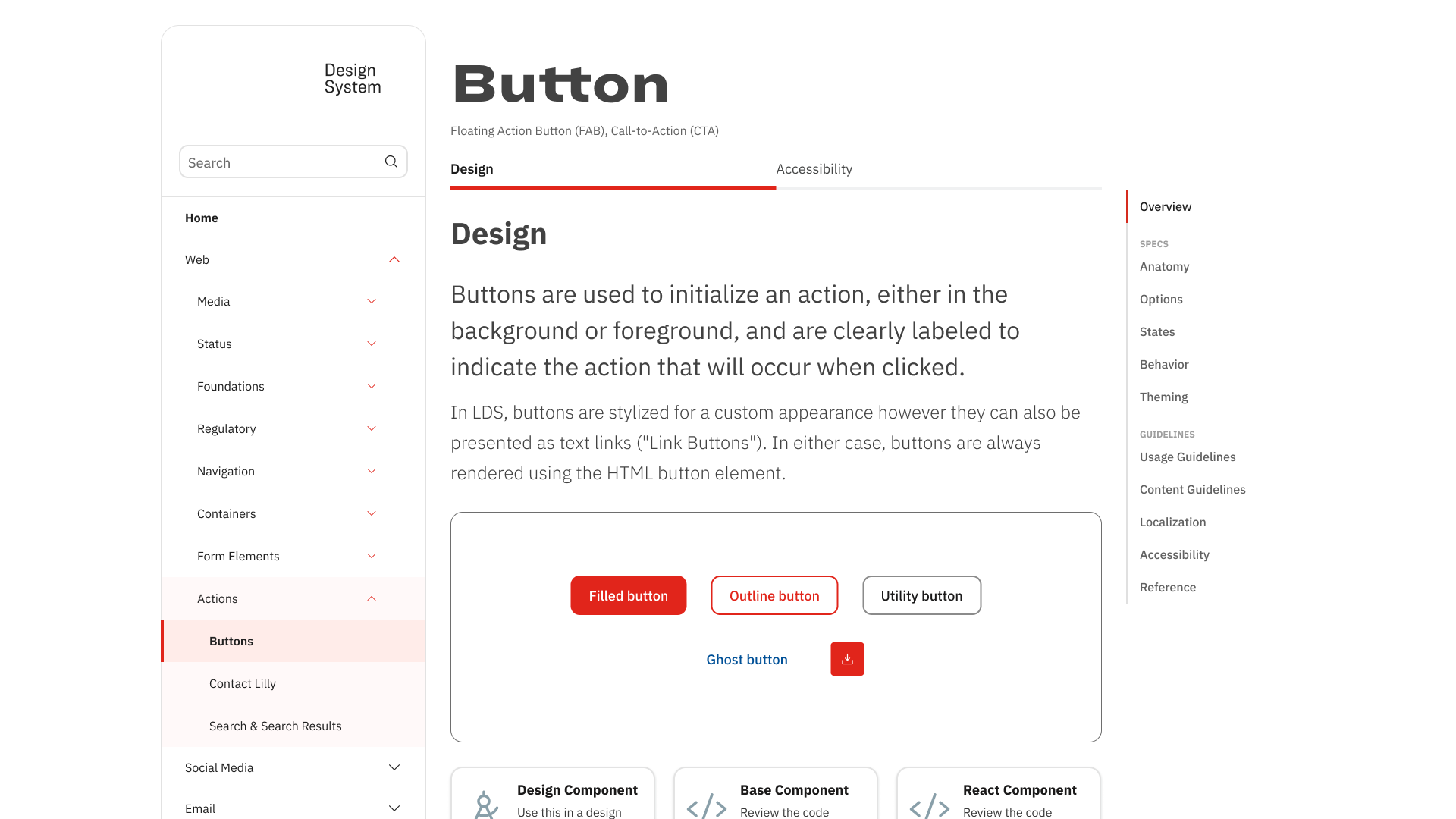 Lilly Design System documentation portal